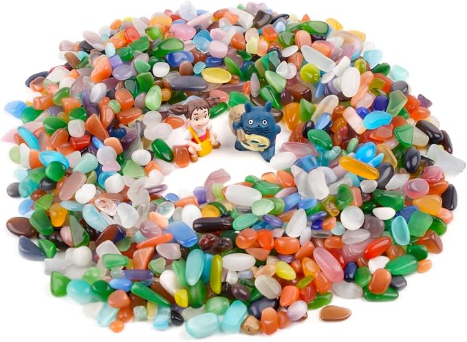 WAYBER Colorful Opal Pebbles, 2 Lbs/920g Decorative Crystal Stones Rocks Sea - Image 2