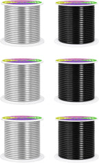 Mandala Crafts 8 Gauge Silver Tone Black Anodized Aluminum Craft Wire | 120 FT - Image 2