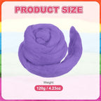 MECCANIXITY Wool Roving Yarn Soft Felting Wool 120g/4.23oz Pure Chunky Roving - Image 2