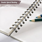Sketch Book 9×12 inch, Spiral Bound Sketch Pad 50 Sheets, Acid-Free Sketchbook - Image 4