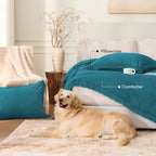 Andency Turquoise Comforter Set Queen, 3 Pieces Boho Teal Tassel Lightweight - Image 5