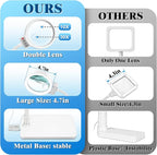 30X 10X Magnifying Glass with Light and Stand, 72 LED 3 Color Modes Stepless - Image 3