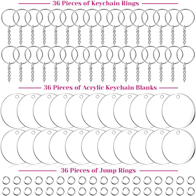 Audab Acrylic Keychain Blanks - Image 2