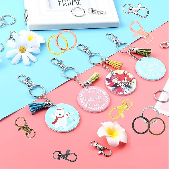 100 Pcs Keychain Hooks with Key Rings, Keychain Clip Hooks with Rings - Image 5