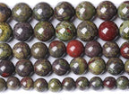 Natural Dragon Blood Jasper Beads Round Loose Energy Healing Stone Beads by NaturalStoneBeads