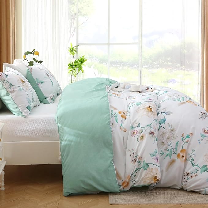 Duvet Cover King Size, Reversible Floral Vintage Duvet Cover Set - Image 4