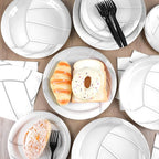 Qyeahkj 50 Guests Volleyball Plates and Napkins Party Supplies Volleyball - Image 5