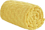 Knitted Weighted Blanket for Adult, No Beads Heavy Blanket 48” x 72'' 15lbs by Unknown