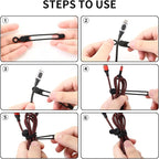 UMUST 35pcs Silicone Cable Ties, Reusable Cable Management Organizer, Wire - Image 3