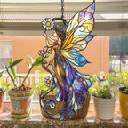 Fairy Acrylic Suncatcher Stained Glass Effect Window Car Hanging Christmas - Image 4