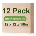 Rowood 12 Pack Basswood Sheets, 3mm Basswood by RowoodAssembleArtDecorateLife