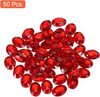 MECCANIXITY 50Pcs Acrylic Oval Gems 13x18 mm Flat Back Artificial Rhinestones - Image 3
