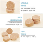 BENECREAT Wooden Cork Bottle Stoppers, 2.2inch Diameter, Wooden Wine Bottle - Image 4