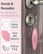 Uniclife 10 Pcs Blank Hotel Keychain Tags, Vintage Motel Keychain - Image 5