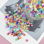 Jmassyang 600 PCS Acrylic Beads Heart Star Shape Charming Clear AB Colors Bead - Image 7