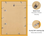12x16 Picture Frame with Wavy Mat, Wooden Real Glass 12 x 16 Photo Frame - Image 4