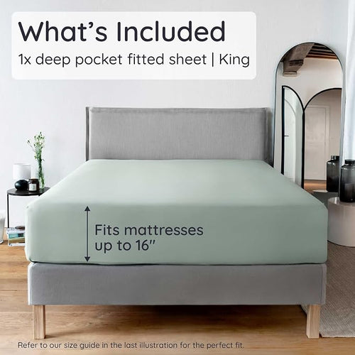 Bambaw 100% Viscose Derived from Bamboo Fitted Sheet King Size, Cooling Fitted - Image 2