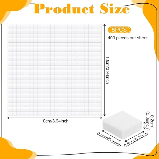 cobee 5 Sheets 2000 Pcs Foam Squares Double Sided Foam Tape, Foams Adhesive - Image 2