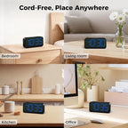Acedeck Battery Operated Digital Clock: Cordless Small Alarm Clock - Image 8