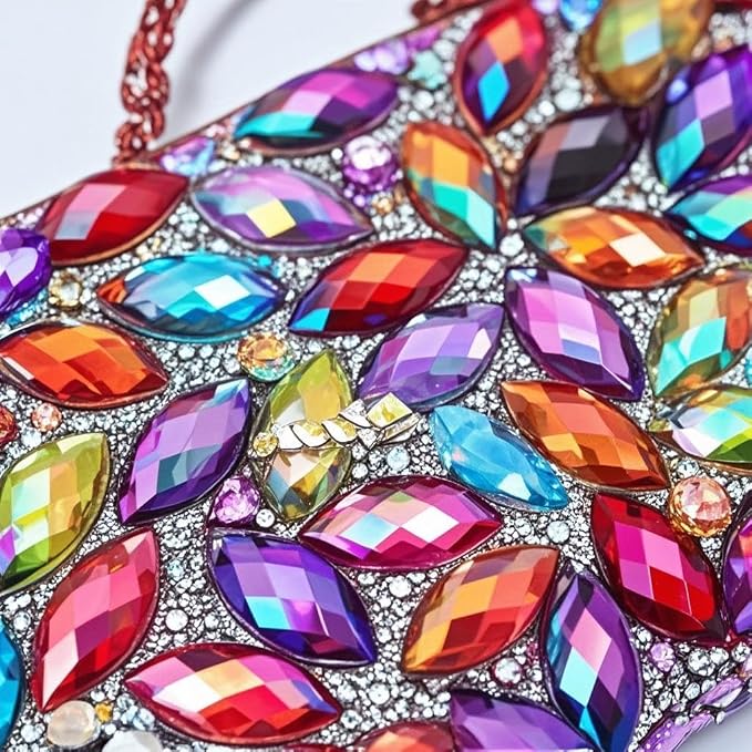 100 Pcs 15x7mm AB Colorful Jewels Gems Rhinestones - Image 3