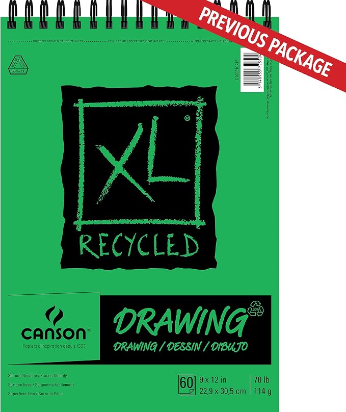 Canson XL Series Recycled Bristol Paper Pad, Dual Sided Smooth and Vellum - Image 2
