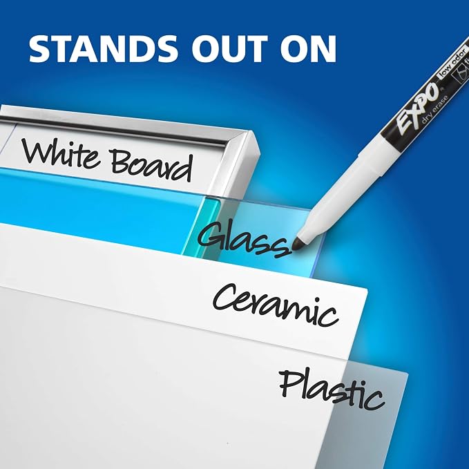 EXPO Dry Erase Markers, Low Odor Ink, Fine Tip, Essential Supplies - Image 8