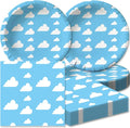 40Pcs Blue Sky White Clouds Birthday Party Decorations Cartoon Story Tableware by Unknown