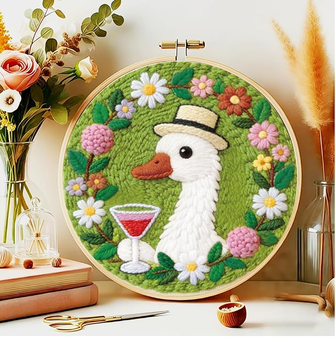 INFUNLY Goose Wreath Punch Needle Kit - Image 5