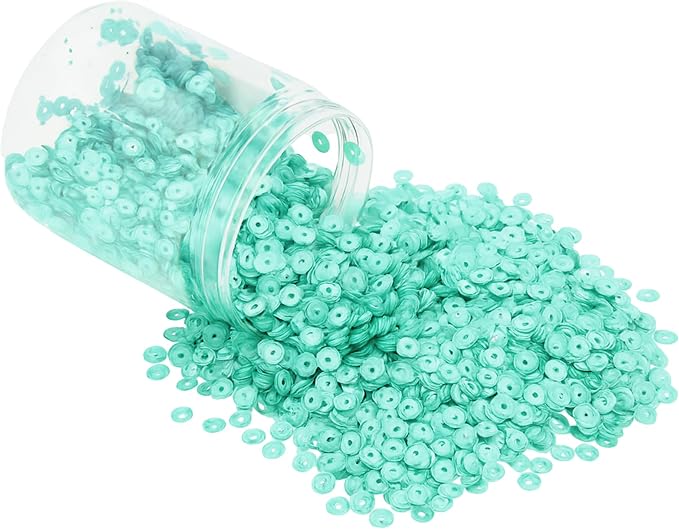 Mandala Crafts 6mm Flat Round Mint Sequins by MandalaCrafts