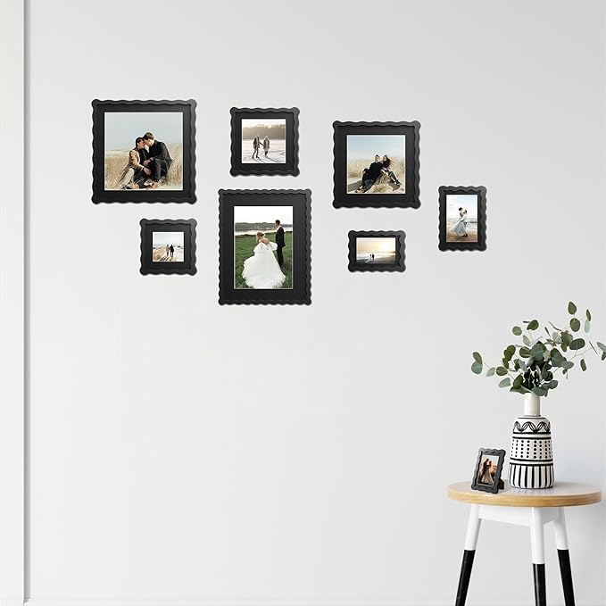 4x4 Wavy Picture Frame With Mat - Image 5