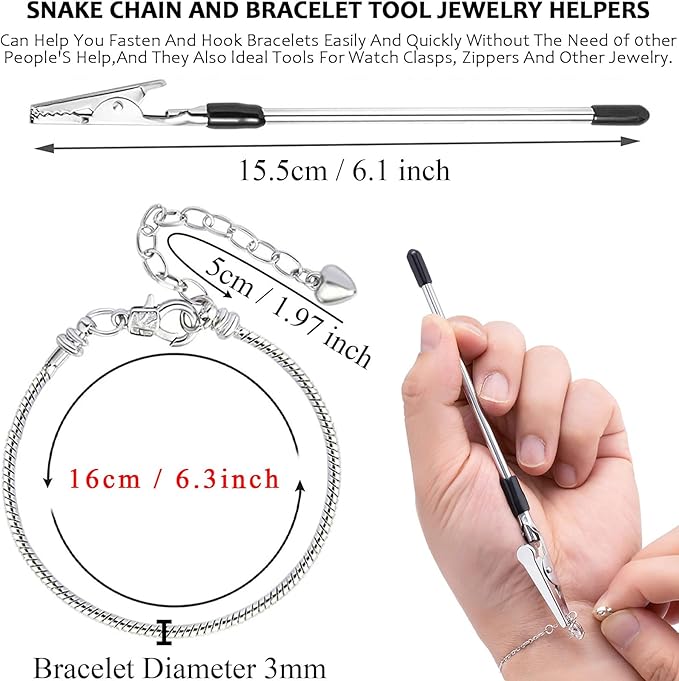 10 Pcs Snake Chain Charm Bracelet Chains - Image 2