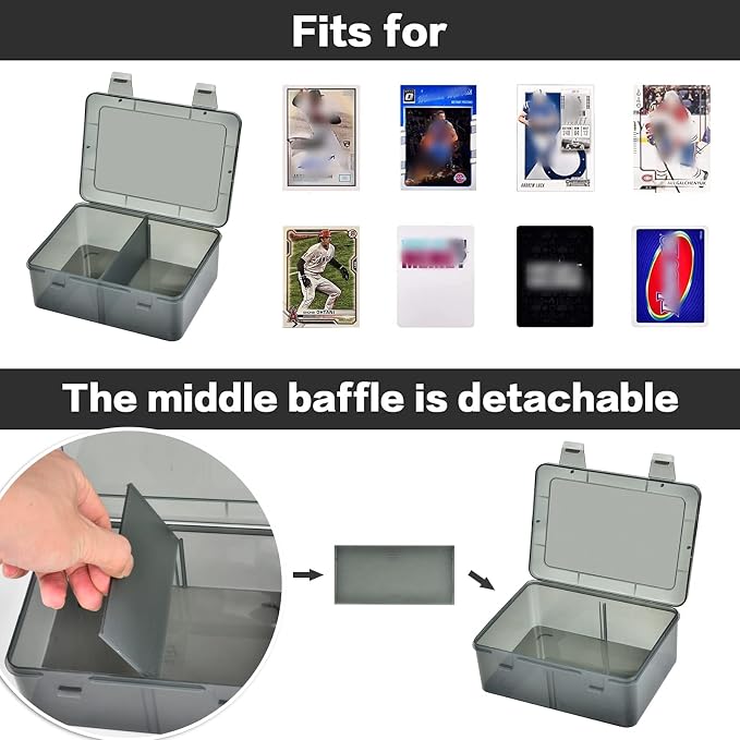 ALCYON 1600+ Trading Card Storage Box, Waterproof Plastic TCG Card Organizer - Image 2