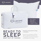 Lincove Cloud Natural Canadian Down Pillow, 500 Thread Count Cotton Shell - Image 6
