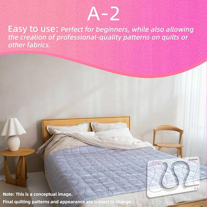 3Pcs Free Motion Quilting Templates - Image 4