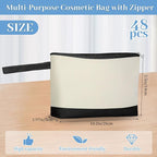 Silkfly 48 Pcs Cotton Canvas Makeup Bags Cosmetic Zipper Bags 10.2 x 5.5 x 2'' - Image 2