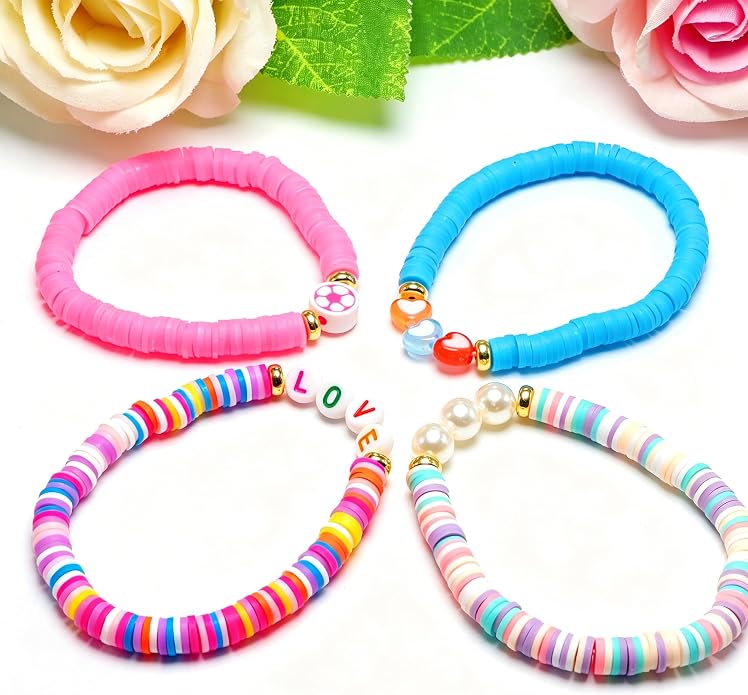 Friendship Bracelets for Girls, 10-Piece Cute Preppy Beaded Bracelet Set for - Image 7