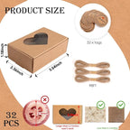 32 PCS Brown Soap Boxes for Homemade Soap, 3.54 X 2.36 X 1.18 Inch Soap - Image 2