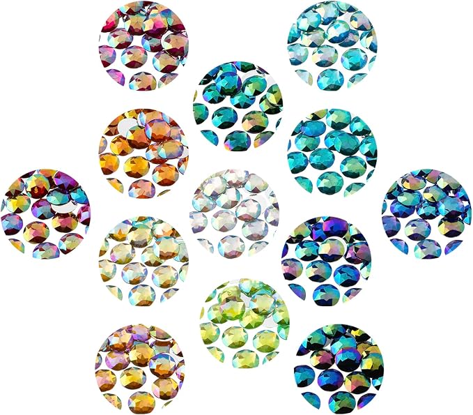 John Bead 200 Pieces 20mm, Turquoise AB, Acrylic Round Flat Back Rhinestones - Image 5
