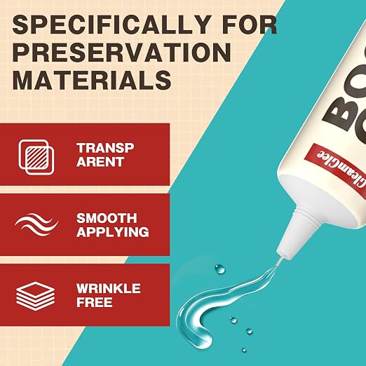 Book Glue, Dries Clear & Flexible Book Binding Glue Adhesive, Used - Image 5