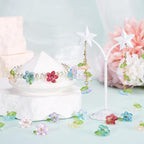 FASHEWELRY 120Pcs 12 Colors Transparent Glass Flower Charms 19mm Colorful - Image 2