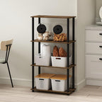 Furinno Turn-N-Tube Storage Shelves, 4-Tier Toolless Book Shelf, Corner Shelf - Image 6