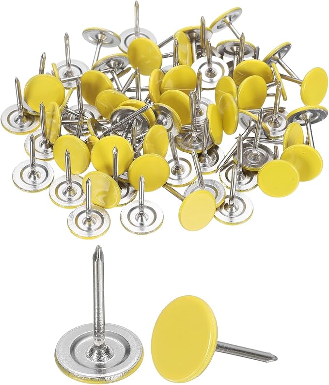 uxcell 150Pcs Upholstery Tacks, 11mmx17mm Flat Head Thumb Tack Decorative by uxcell