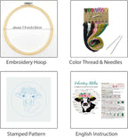 Louise Maelys Cow Beginners Embroidery Kits, Cross Stitch Starter kit - Image 2