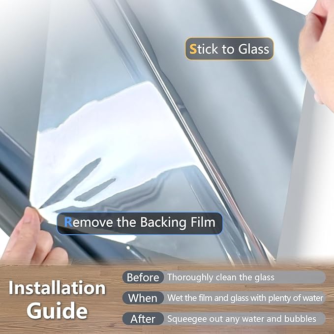 LEMON CLOUD One Way Window Privacy Film See Out Not in Reflective Mirror UV - Image 6