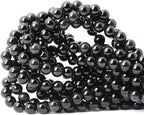 45PCS 8mm Natural Black Obsidian Gemstone Round Loose Beads Crystal Energy - Image 3