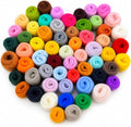 60 Colors Needle Felting Wool, Wool Roving 3g per Color, 6.35 oz Total by Unknown