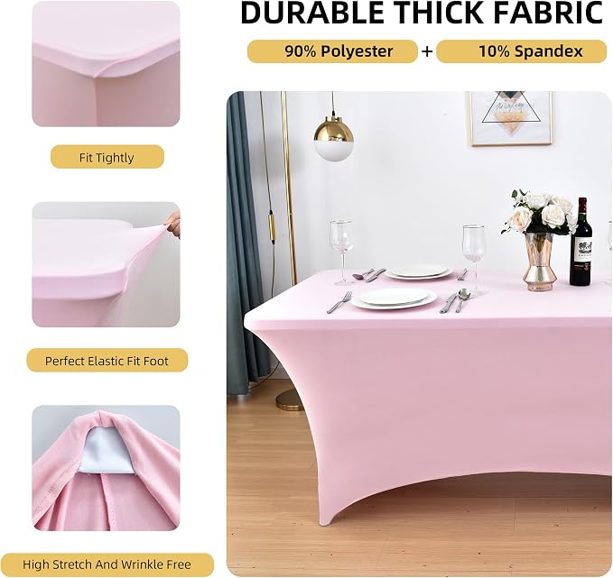 2-Pack 8ft Spandex Table Covers - Image 2