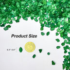 QEQEKAKA Sea Glass Stones for Crafts About 1LB Green Glass Pebbles Gemstones - Image 2
