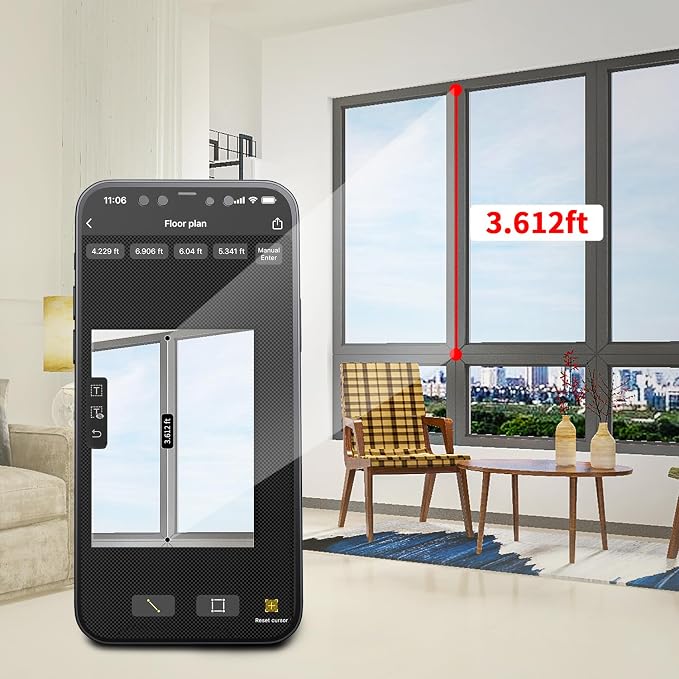 ACEGMET Laser Measure with Phone App, 229ft/70m Laser Measurement Tool with 2 - Image 4