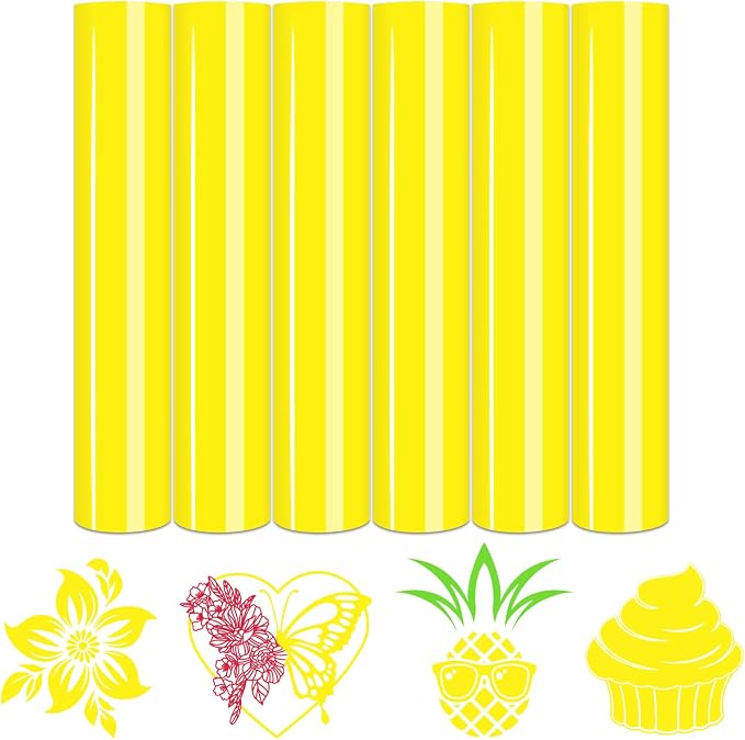 Tintnut Yellow Pear Color Heat Transfer Vinyl, easy cut & weed, stretch washable by Tintnut